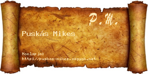 Puskás Mikes névjegykártya